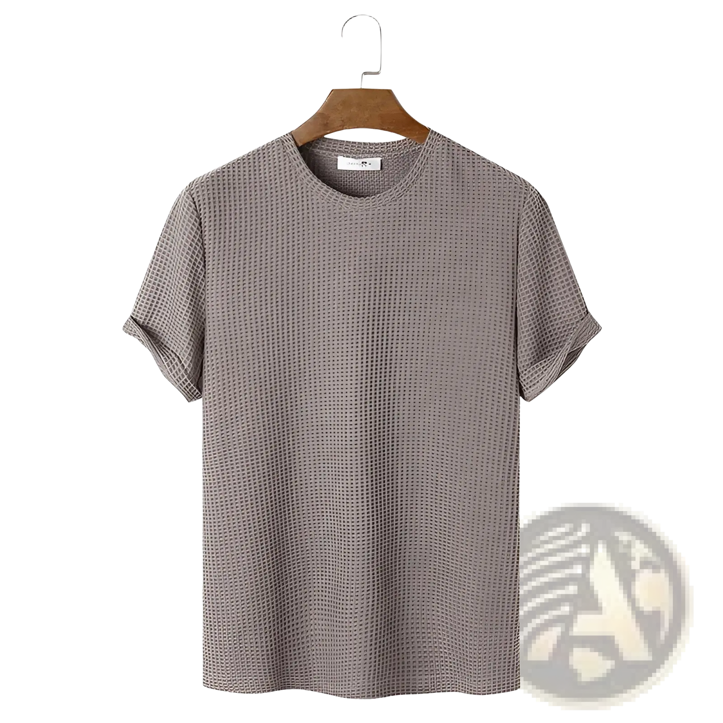 Men's Slim Fit Waffle Knit Henley T-shirt