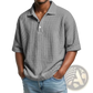 Men’s Slim Fit Waffle Knit Short Sleeve Polo Shirt