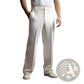 Men's Slim Fit Waffle Knit Straight Leg Business Trousers