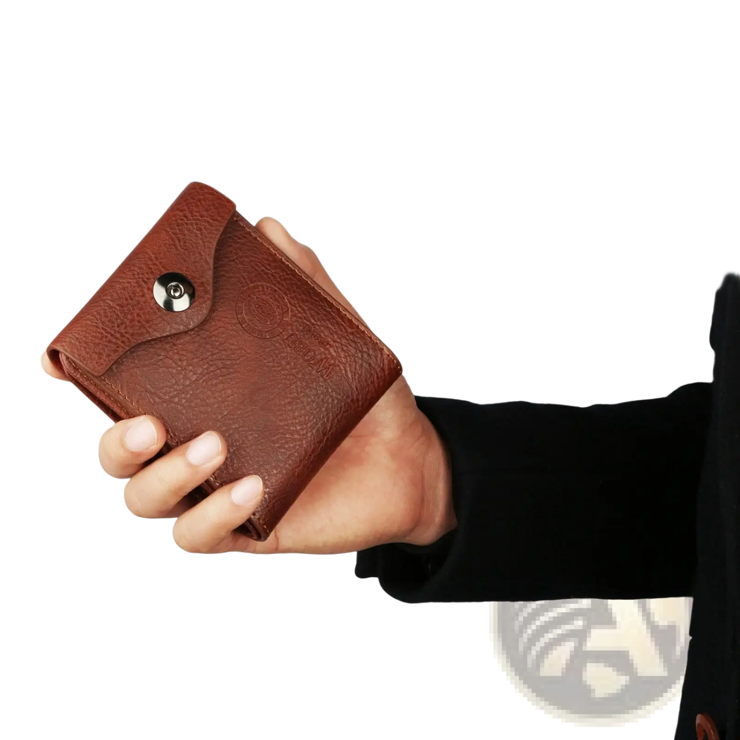 Men's Slim Rfid Blocking Brown Pu Leather Bifold Wallet