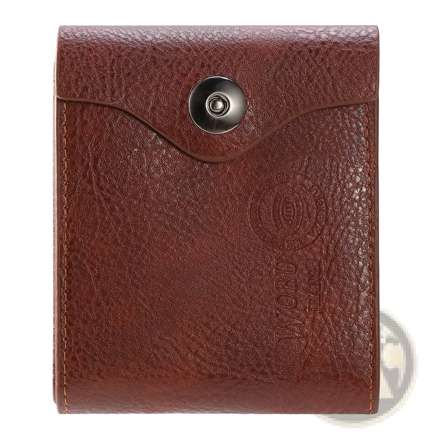 Men's Slim Rfid Blocking Brown Pu Leather Bifold Wallet