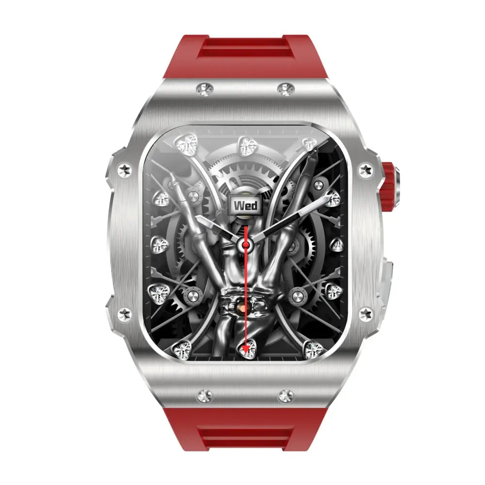 Men's Waterproof Skeleton Dial Smart Health Watch