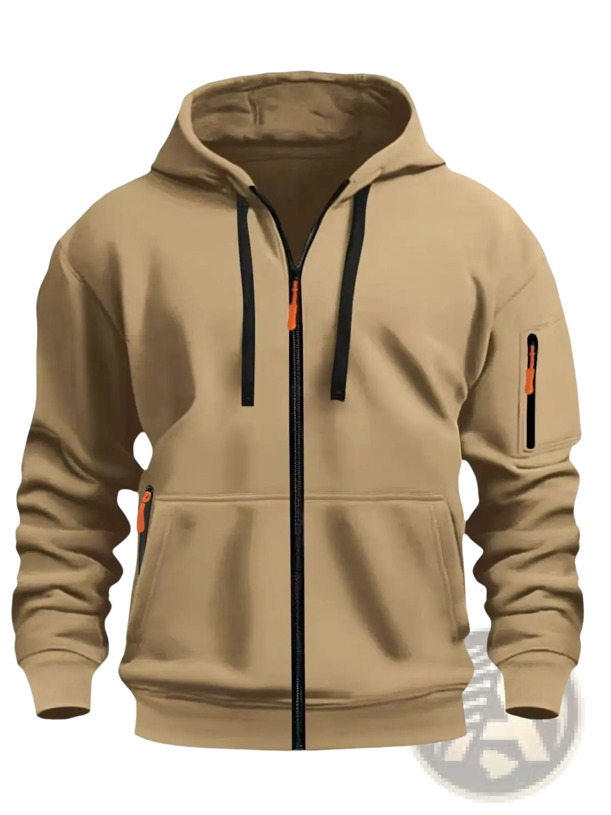 Men's Sport Casual Fleece Lined Zipper Hoodie Jacket