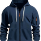 Men's Sport Casual Fleece Lined Zipper Hoodie Jacket
