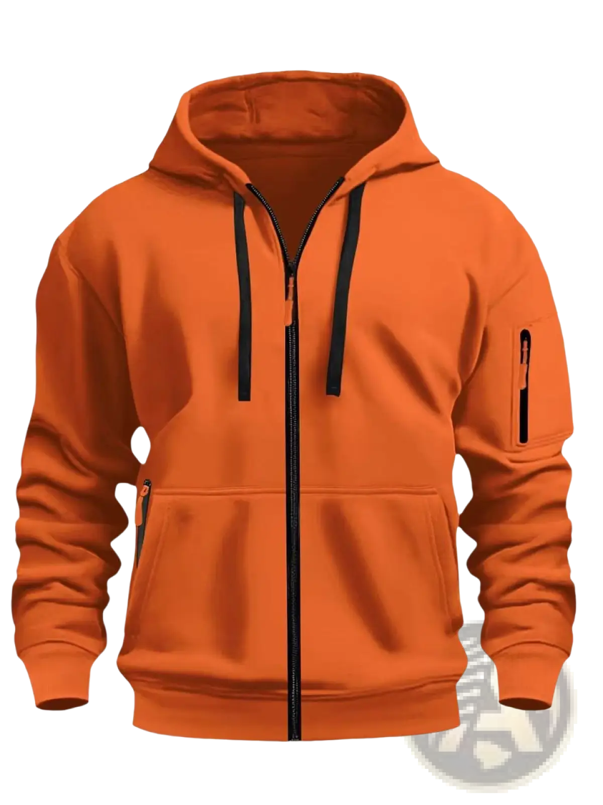 Men's Sport Casual Fleece Lined Zipper Hoodie Jacket