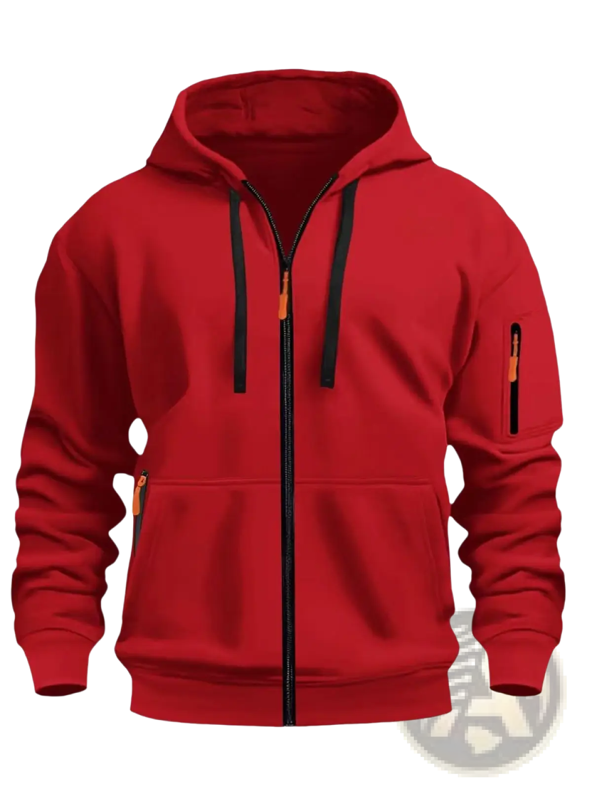 Men's Sport Casual Fleece Lined Zipper Hoodie Jacket