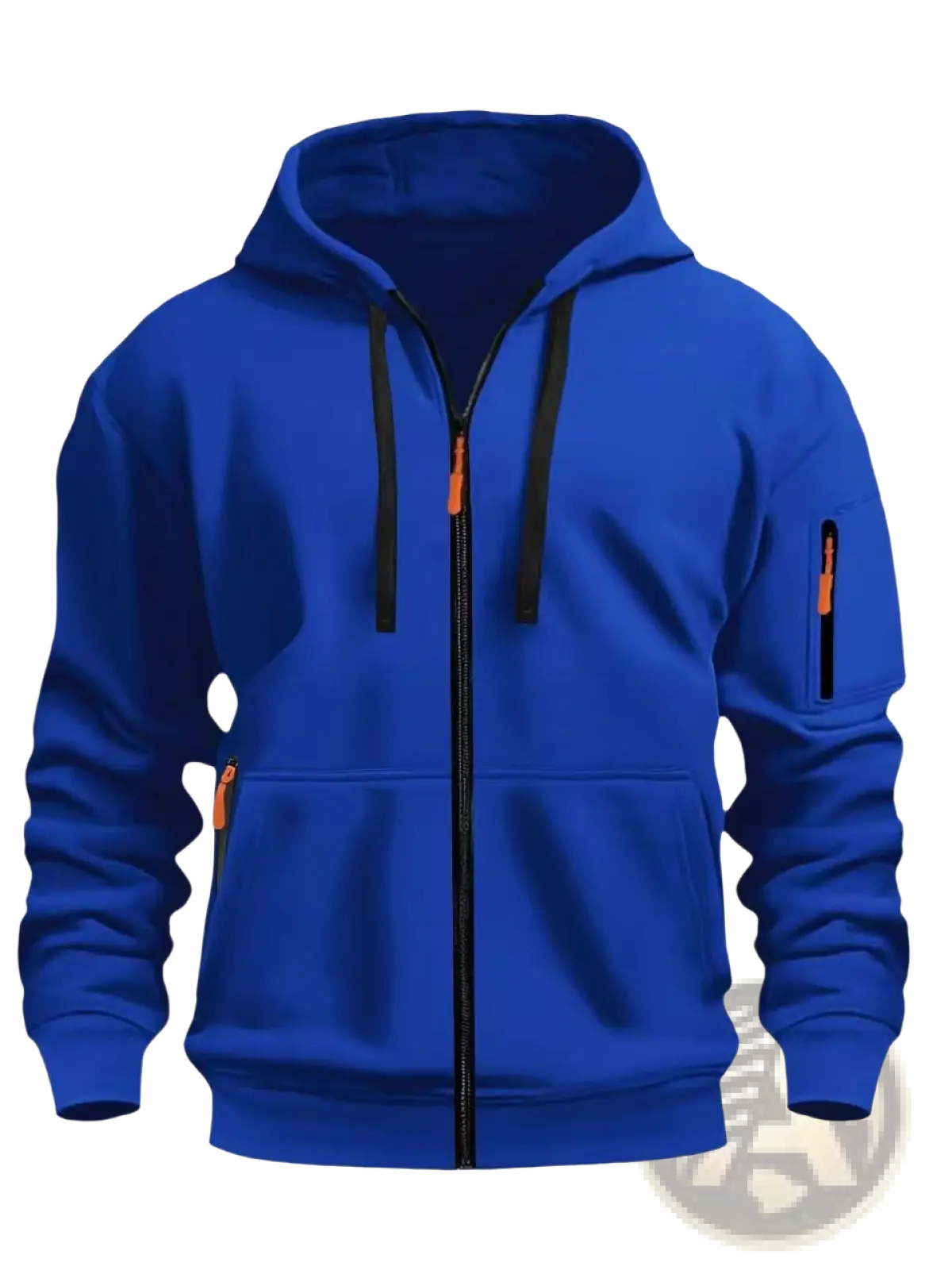 Men's Sport Casual Fleece Lined Zipper Hoodie Jacket