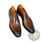 Men's Square Toe Distressed Leather Oxford Shoes
