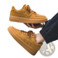 Men's Star Emblem Thick Sole Leather Sneakers