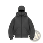 Men's Streetwear Hooded Fleece Zip Up Baseball Jacket