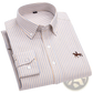 Men's Striped Cotton Embroidered Button Down Shirt