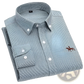 Men's Striped Cotton Embroidered Button Down Shirt