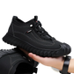 Men's Suede Casual Sneakers with Chunky Rubber Sole