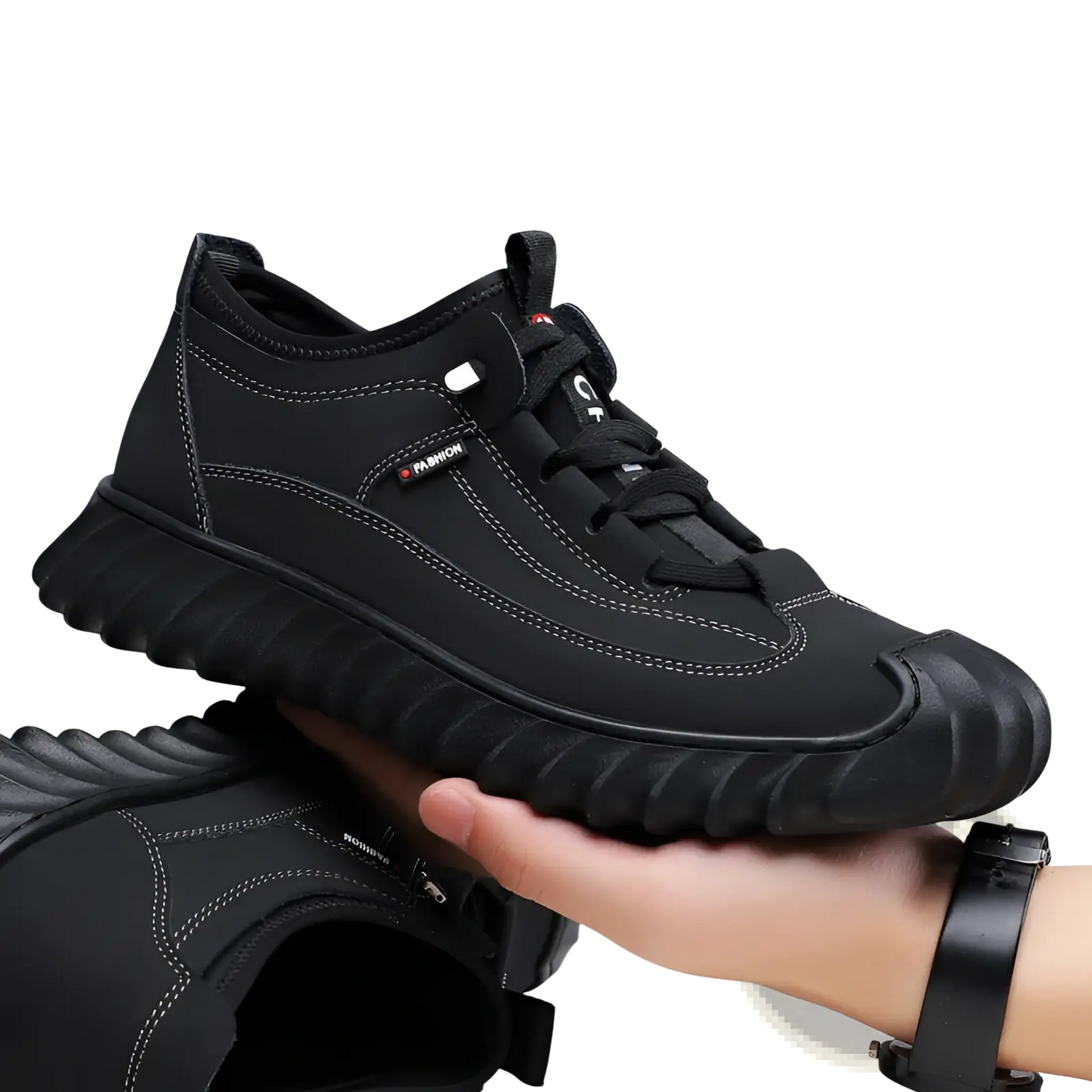 Men's Suede Casual Sneakers with Chunky Rubber Sole
