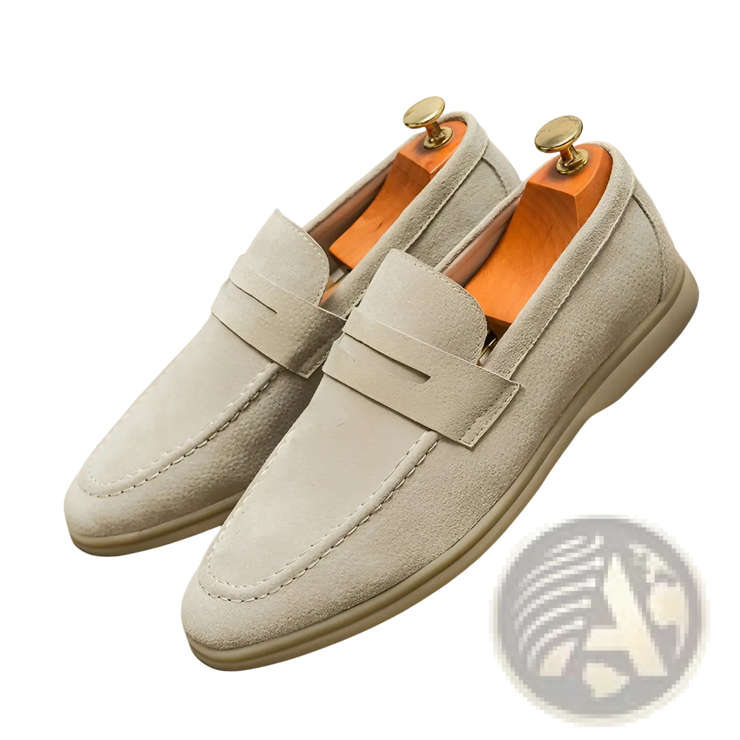 Men's Suede Leather Loafers Slip on Business Shoes