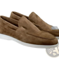 Men's Suede Loafers with White Rubber Sole Casual Shoes