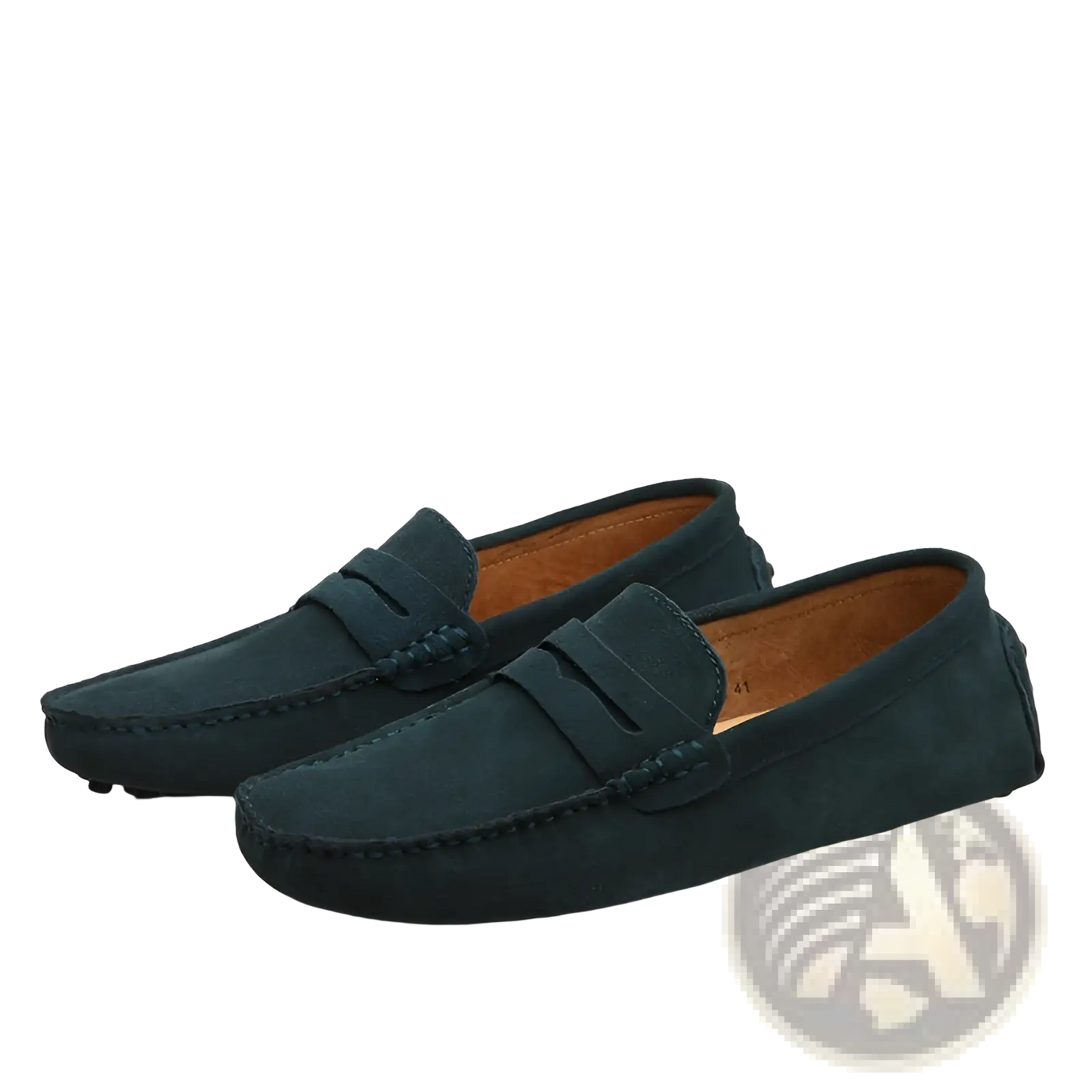 Men's Suede Moccasin Loafers with Rubber Sole