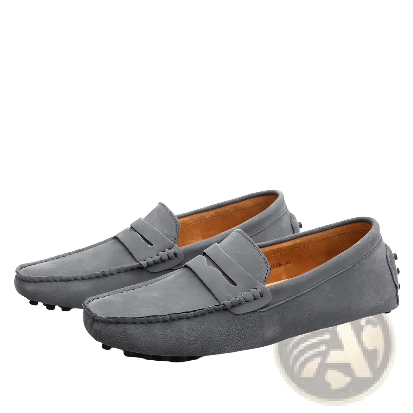 Men's Suede Moccasin Loafers with Rubber Sole