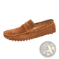 Men's Suede Moccasin Loafers with Rubber Sole