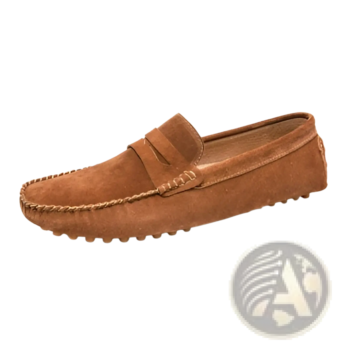Men's Suede Moccasin Loafers with Rubber Sole