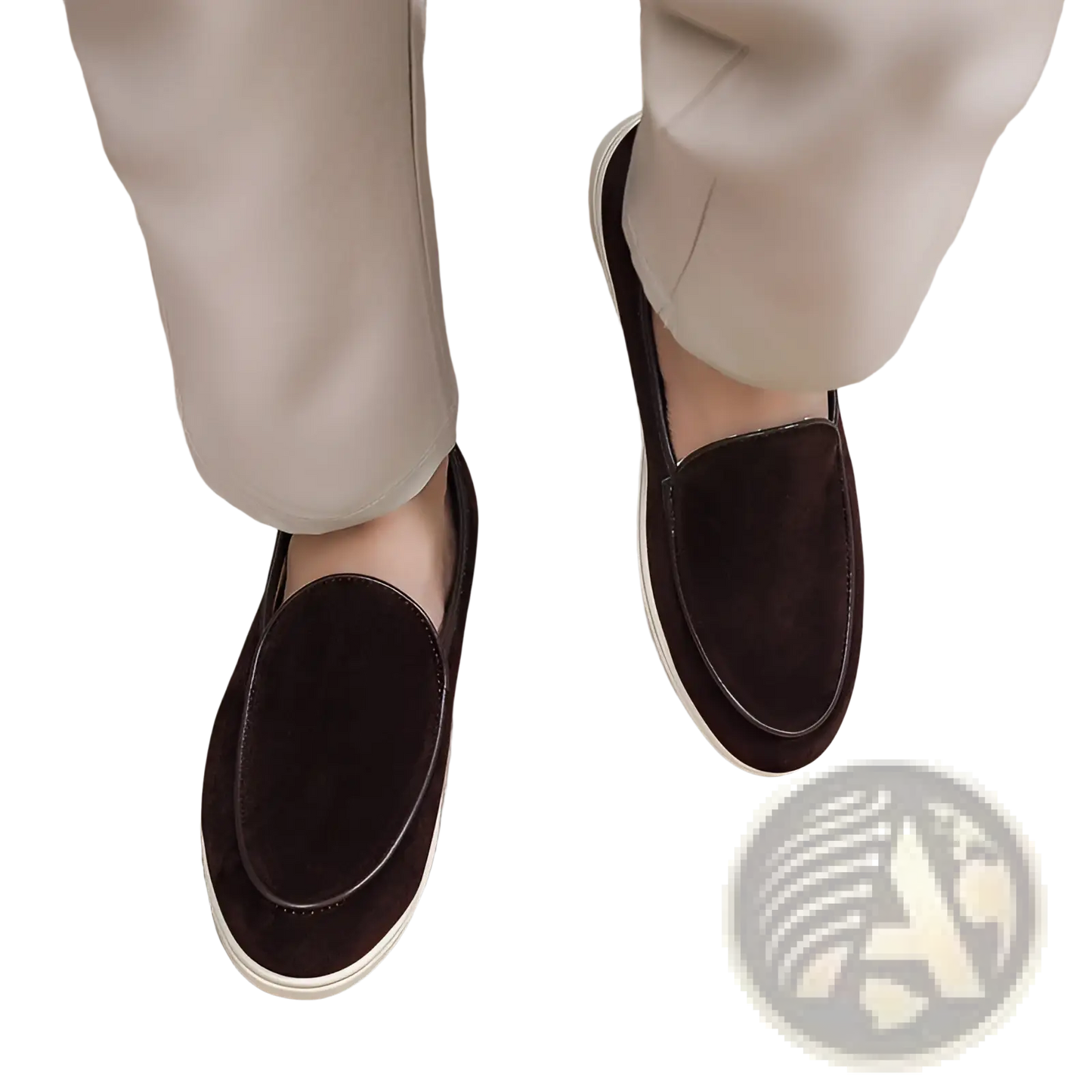 Men's Suede Slip on Loafers with Rubber Sole