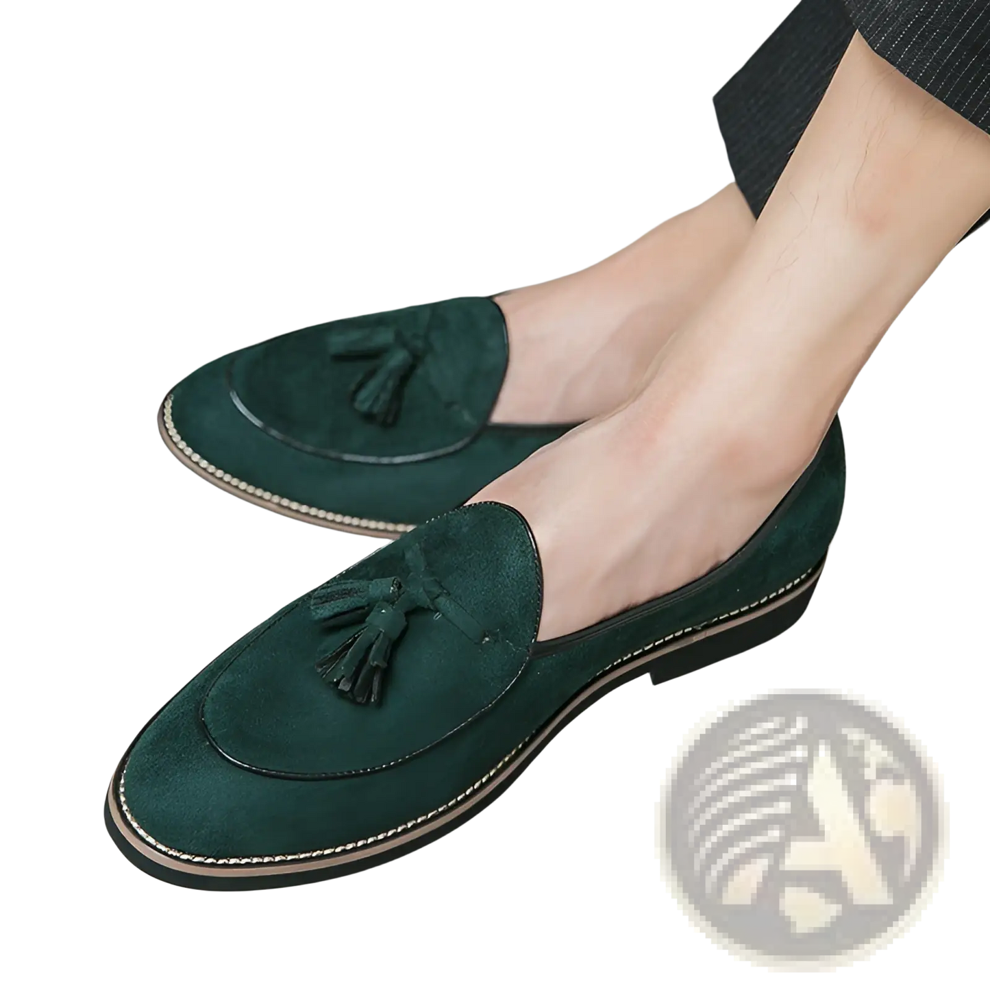Men's Suede Tassel Loafers Matte Cowhide Shoes