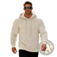 Men's Textured Fleece Lined Knit Hoodie
