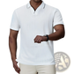 Men's Textured Ice Silk Contrast Trim Polo Shirt
