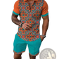 Men's Textured Polo and Shorts Coordinated Summer Set