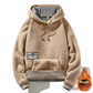 Men's Thick Polar Fleece Mountain Graphic Hoodie