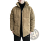 Men's Thickened Corduroy Puffer Jacket with High Collar