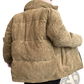 Men's Thickened Corduroy Puffer Jacket with High Collar