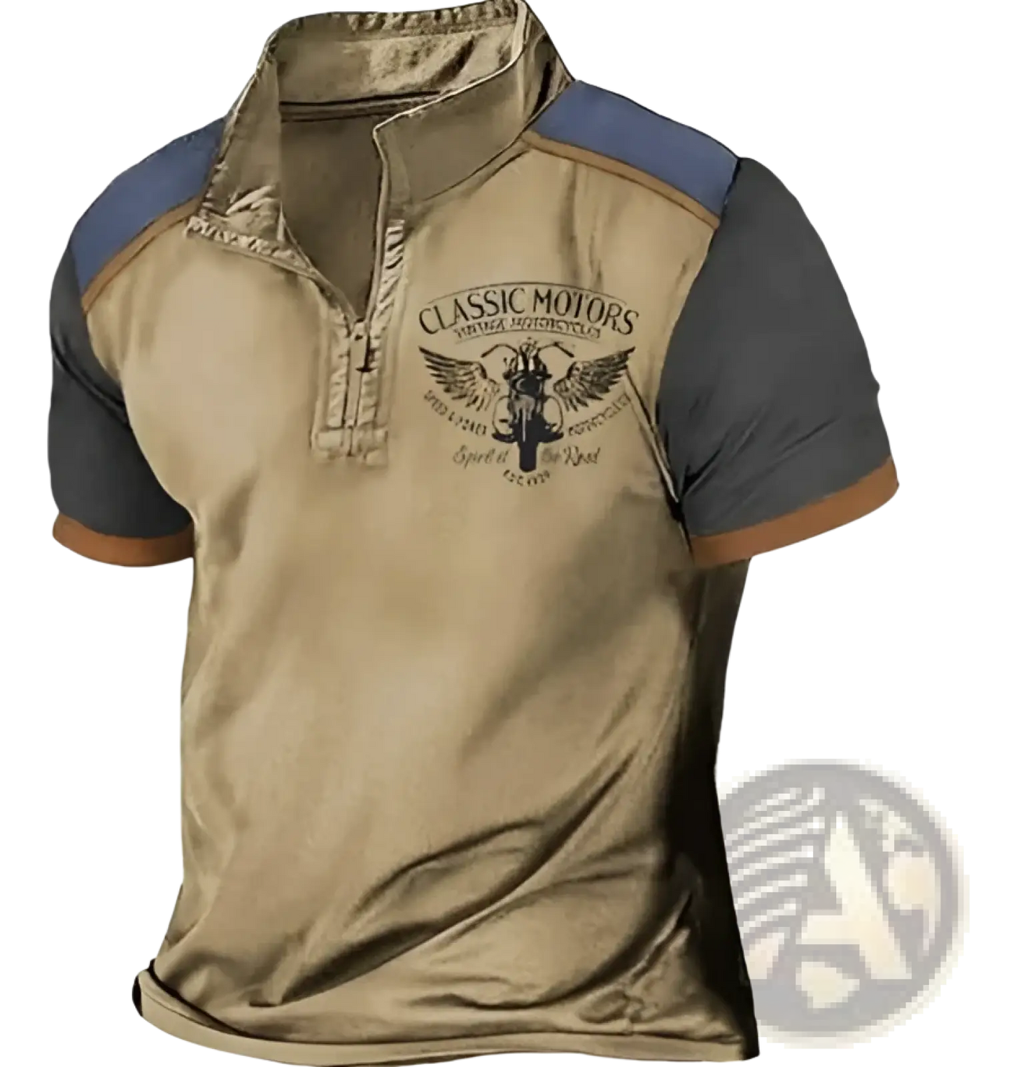 Men's Vintage Classic Motors 3d Printed Polo Shirt
