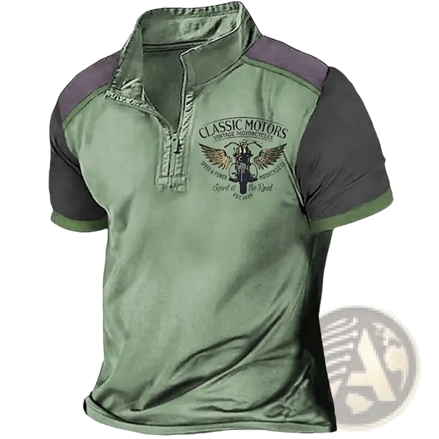 Men's Vintage Classic Motors 3d Printed Polo Shirt