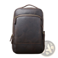Men's Vintage Leather Backpack in Dark Brown Cowhide