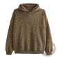 Men's Vintage Leopard Print Oversized Winter Hoodie