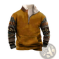 Men's Vintage Yellowstone Tribal Print Fleece Quarter Zip Jacket