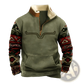 Men's Vintage Yellowstone Tribal Print Fleece Quarter Zip Jacket