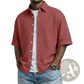 Men's Waffle Knit Short Sleeve Polo Shirt