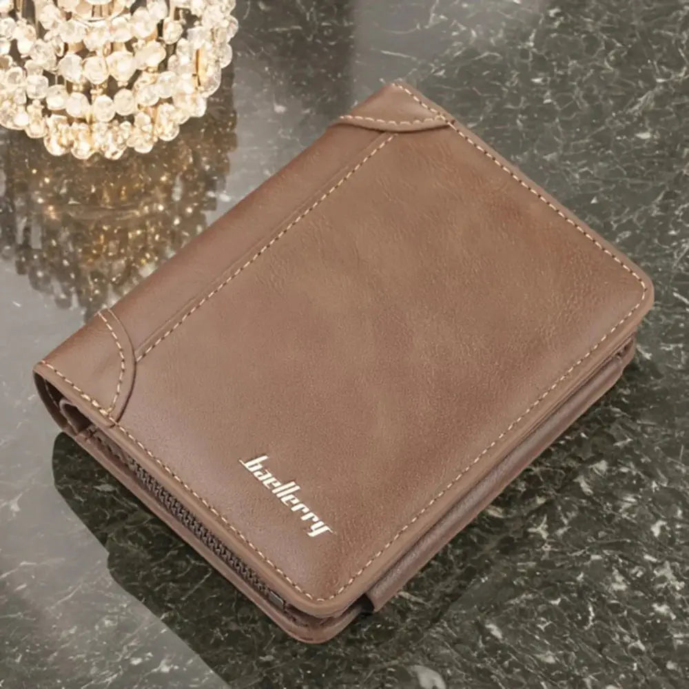 Men's Classic Slim Stitched Leather Wallet