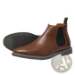 Men's Waterproof Leather Chelsea Boots with Tan Sole