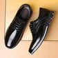 Men's Brown Polished Leather Lace Up Work Shoes