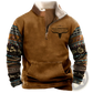 Men's Yellowstone Tribal Print Quarter Zip Fleece Hoodie