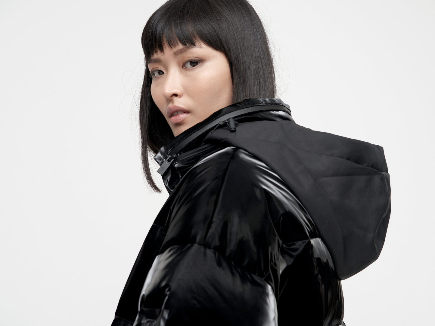 Gloss O.S Down Jacket - Black