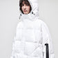 Utility Down Coat with Backpack - White