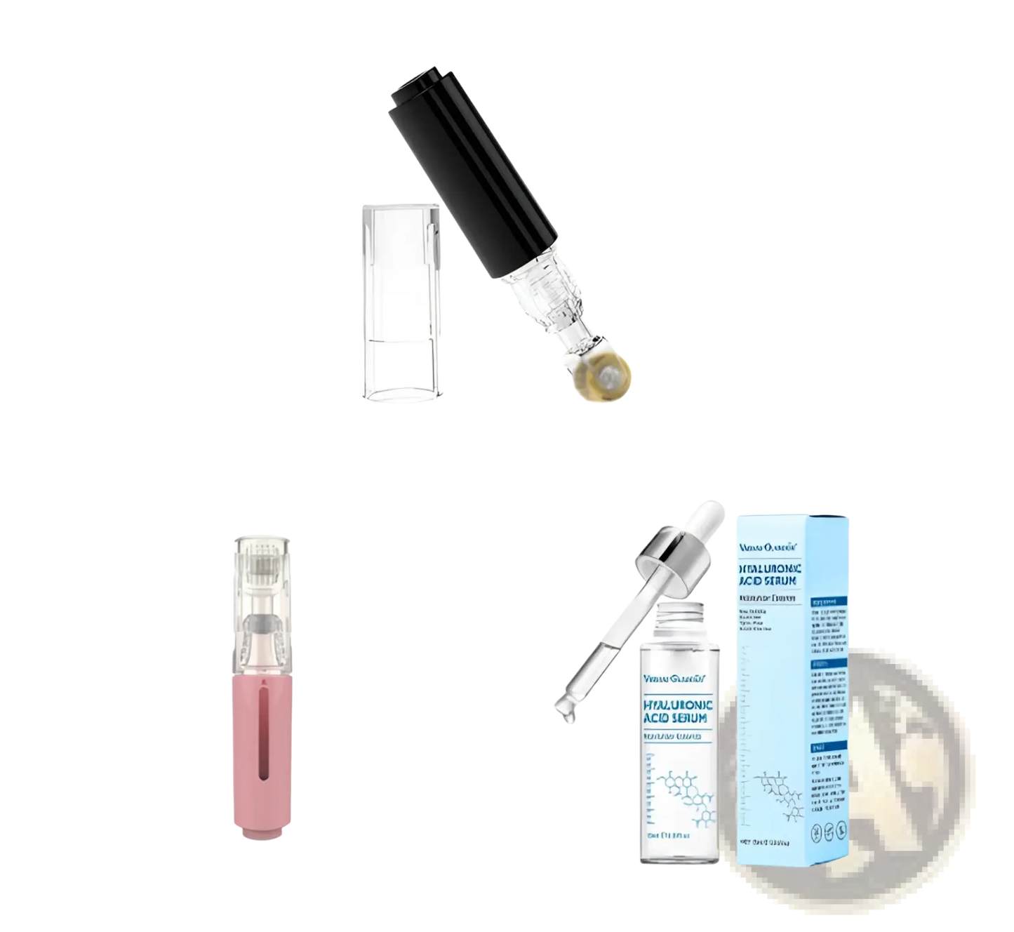 Microneedle Lip Roller and Serum Applicator Device