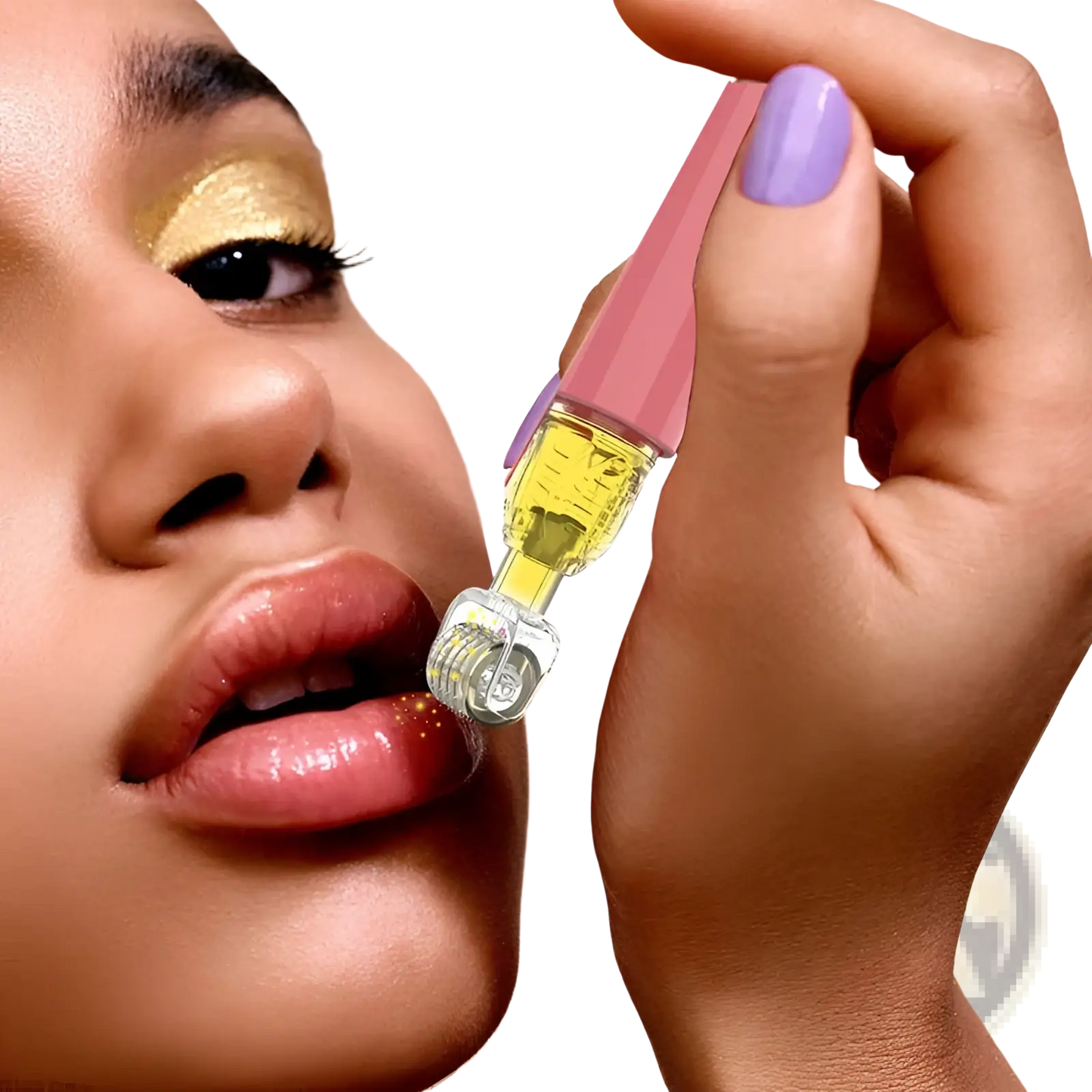 Microneedle Lip Roller and Serum Applicator Device