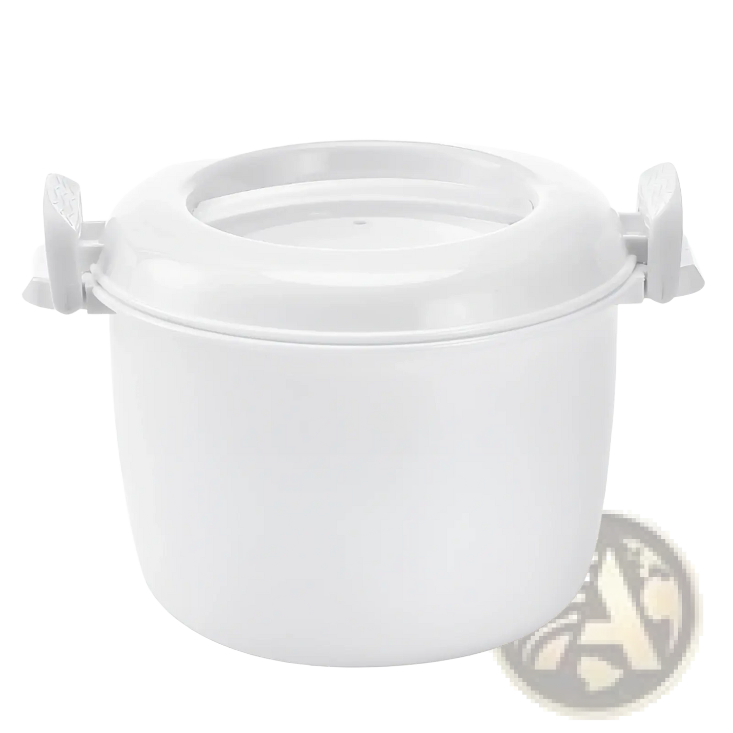 Microwave Rice Cooker with Steamer Lid and Handles