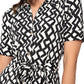 Leota's Women Jade Shirt Dress Zig Zag Black White