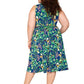 Leota's Curve Women Mindy Dress Butterfly Meadow Navy Multi Size 3X